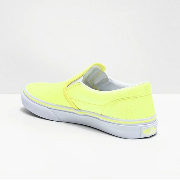 VANS Yellow Glitter Slip-Ons - Picture 3 of 5